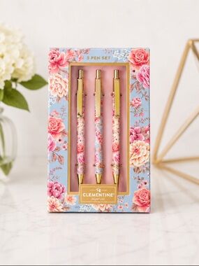 Clementine #2 Floral 3-Pen Set